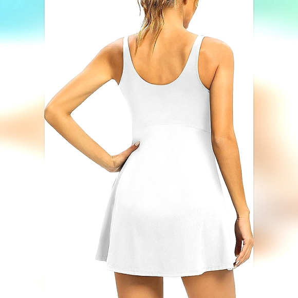 NEW Colorskin Women's 2-Piece Tennis/Golf Dress & Shorts Set! White (S) Stretch - Picture 5 of 9